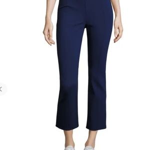 TORY BURCH Stacey Ponte Cropped Pants Navy Trouser Extra Small XS